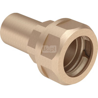 Złączka przejściowa do rur karbowanych GEBERIT Mapress, mosiądz / mosiądz, 15 mm x DN 16 (końcówka wciskowa x PZ)