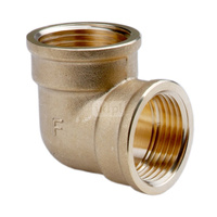 Kolano 90' FERRO, mosiądz (żółty), 6/4'' (GW)