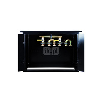 Punkt redukcyjno-pomiarowy na 2 gazomierze G4/G6, w poziomie, w skrzynce metalowej 1050x700x250 - brązowy