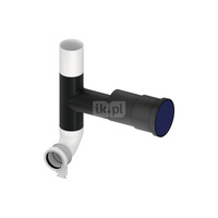 Kolano spustowe z przyłączem do odciągu zapachu DN 70 z uszczelkami O - ring (przyłącze z lewej strony) TECE profil