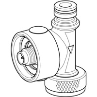 Wewnętrzny czujnik przepływu do spłuczki podtynkowej, do zw i cw