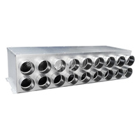 Rozdzielacz TopFlex Metal przelotowy dwurzędowy z izolacją wewnętrzną DN200/przyłącza 18 x DN75