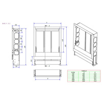 Szafka podtynkowa, stalowa, lakierowana biała VSU-2
