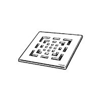 Advantix-ruszt Visign RS2 stal nierdzewna 1.4301, wymiar systemowy 145, masywne wykonanie, nr wzoru 4929.2 L: 143 B: 143 H: 5