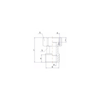 Śrubunek RUMET mosiądz 1/2'' x 1/2'' (GW x GZ), 42.5 mm