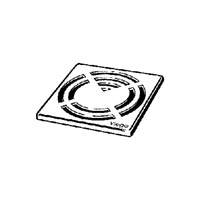 Advantix-ruszt Visign RS3 stal nierdzewna 1.4301, wymiar systemowy 100, masywne wykonanie, nr wzoru 4928.3 L: 94 B: 94 H: 5