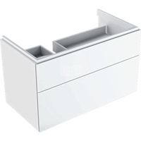 Szafka pod umywalkę GEBERIT Xeno2, 2 szuflady, kolor biały szer.900mm