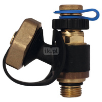 Zawór regulacyjno-pomiarowy HERZ ze spustem mosiądz (niebieski), 1/4'' GZ