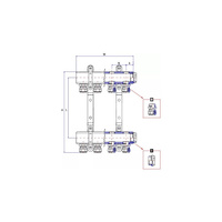 Rozdzielacz ogrzewania RUMET 50C 7 obwodowy