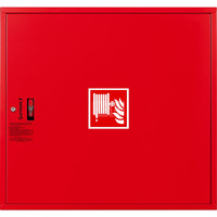 Hydrant DN33 zawieszany, wąż 30m, ocynk fasada, zamek patent, RAL 3000