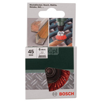 Szczotki garnkowe do wiertarek – drut nylonowy z korundowym materiałem ściernym K80, 50 mm średnica = 50 mm