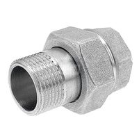 Śrubunek prosty z uszczelką FERRO, mosiądz (chrom), 3/4'' (GW x GZ)