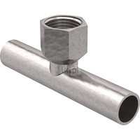 Trójnik GEBERIT Mapress C-Stahl przejściowy stal (ocynk) 18 mm x 1/2'' x 18 mm (zw x GW x zw)