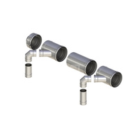 Kaskada koncentryczna fi180/250 z wyjściami 80/125 dla dwóch kotłów bez automatyki