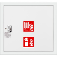 Hydrant DN52 wnękowy ze zwijadłem, z miejscem na gaśnicę solo, wąż 15m, zamek patent, RAL 9003