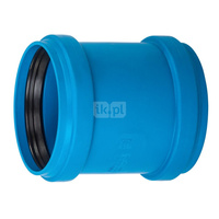 Złączka dwukielichowa MAGNAPLAST Ultra dB UDBMM, PP-m (niebieski), DN 50 (ww x ww), do kanalizacji