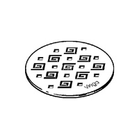 Advantix-ruszt Visign RS11 stal nierdzewna 1.4301, wymiar systemowy 145, masywne wykonanie, nr wzoru 4963.1 fi: 145 H: 5