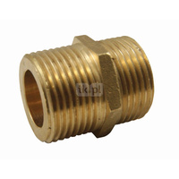 Nypel z grubym czołem AGAFLEX, mosiądz, 1/2'' (gz x gz)