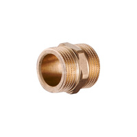 Nypel KFA Armatura, mosiądz, 3/8'' (gz x gz)