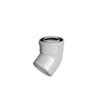 Kolano koncentryczne PP-AL 45 st. DN60/100mm z uszczelkami [EPDM]