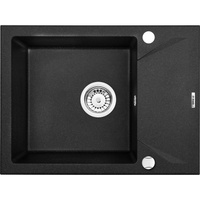 Deante Evora Zlewozmywak 1-komorowy z krótkim ociekaczem - grafitowy metalik