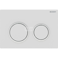 Przycisk uruchamiający Geberit Omega20, przedni/górny, biały mat-biały-biały mat, easy-to-clean