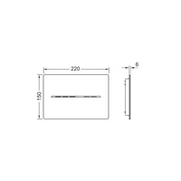 Mechanizm spłukujący elektroniczny do WC TECE solid, chrom połysk 12 V