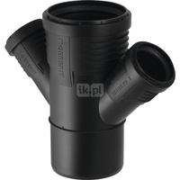 Czwórnik GEBERIT Silent-PP polipropylen, 90 mm x 50 mm x 50 mm x 90 mm DN 90 x DN 50 x DN 50 x DN 90, mw x mw x mw x mw