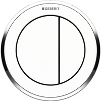 Pneumatyczny przycisk uruchamiający WC Geberit Typ 10, ręczny, meblowy dwudzielny, biały-chrom