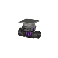 Zawór zwrotny StaufixControl DN 200 z pokrywą czarną z dwoma klapami z tworzywa